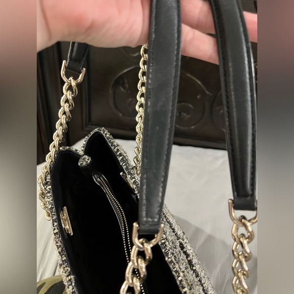 Black Tweed Kate Jordyn Chain bag - Picture 7 of 9